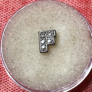 3/$10 Origami Owl Rhinestone “F” Charm